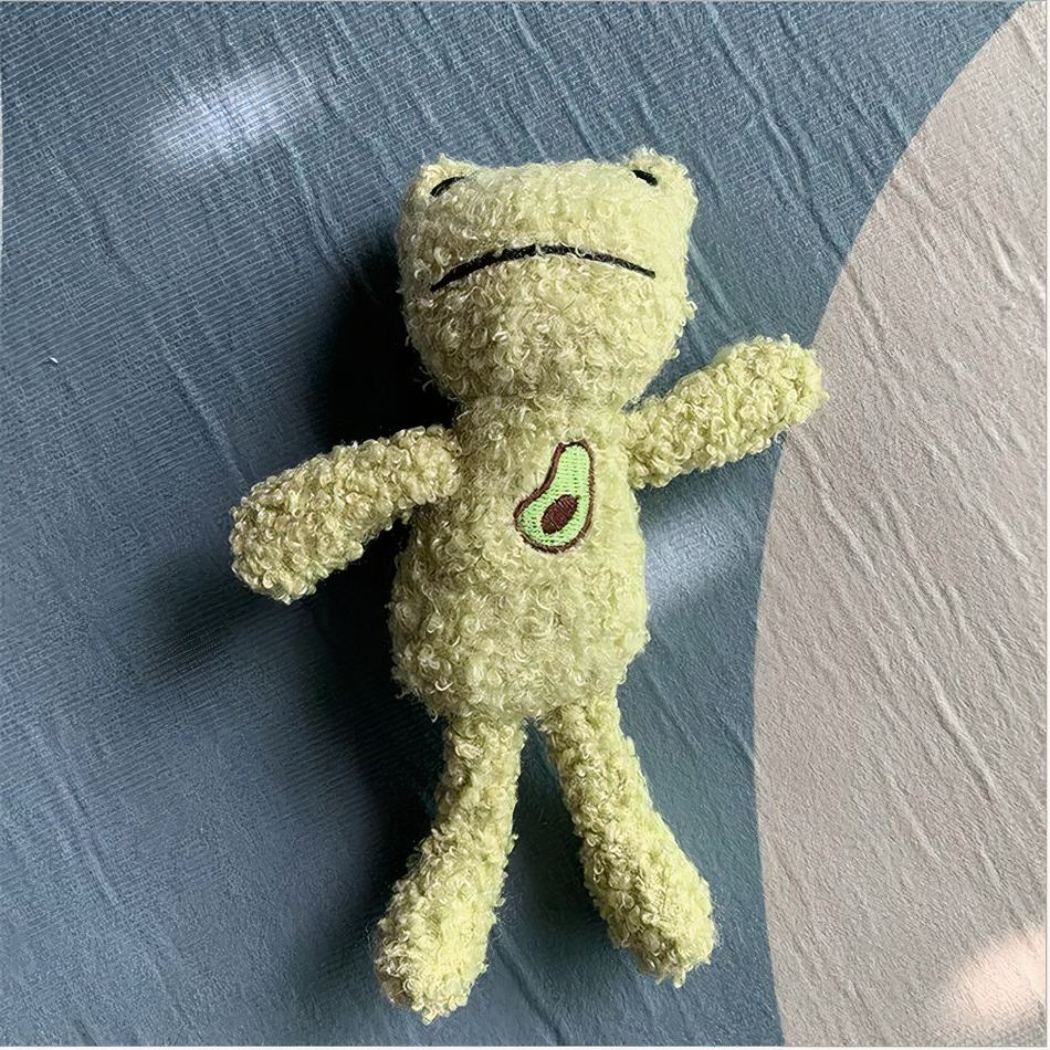 Peluche grenouille verte avocat douce et câline enfant La compagnie de la peluche